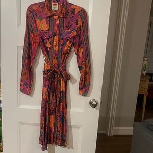 FARM Rio Multicolor Floral Long Sleeve Dress